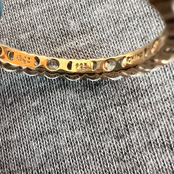 Epiphany Diamonique CZ eternity band. .925 rose gold clad. Size 11. - Picture 3 of 5